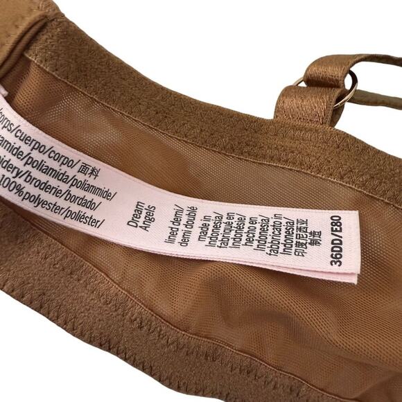 Victoria's Secret Dream Angels Lightly-Lined Lace Demi Bra Chocolatey Lace 36DD - Picture 5 of 8